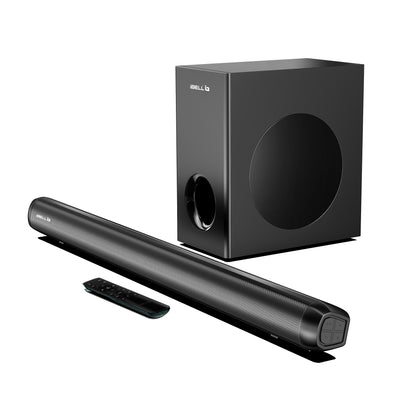 IBELL SONIC160 Bluetooth Soundbar with Woofer, 160W Speaker, Crystal Clear Audio,Bluetooth, AUX, USB, Optical, ARC, Wall-Mountable, Remote Control, Home Theatre Experience (Black)