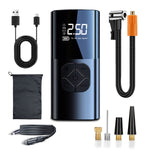 iBELL TI1070M Wireless Tyre Inflator — 60 W with 4000 mAh Rechargeable Battery, Type‑C Charging, 2× Faster Inflation, Smart Preset Modes for Car & Motorbike (Black)