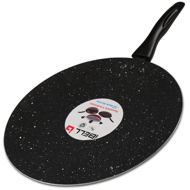 IBELL 3 Layer Durable Aluminium Non Stick Tawa Pan for Dosa/Roti/Chapati (290MM) Black