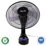 IBELL BLADE WF1980 Premium Wall Fan with 5 Leaf, Low Noise Motor,High Speed - Black, 9 inches