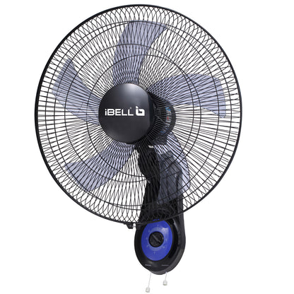 IBELL BLADE WF1980 Premium Wall Fan with 5 Leaf, Low Noise Motor,High Speed - Black, 9 inches
