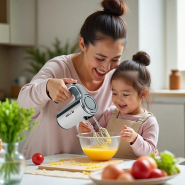 IBELL Plastic WHISK400 Electric Hand Mixer, 400W, Blender, Detachable Beaters & Dough Hooks, With Turbo Button 5 Speed Settings(Silver).