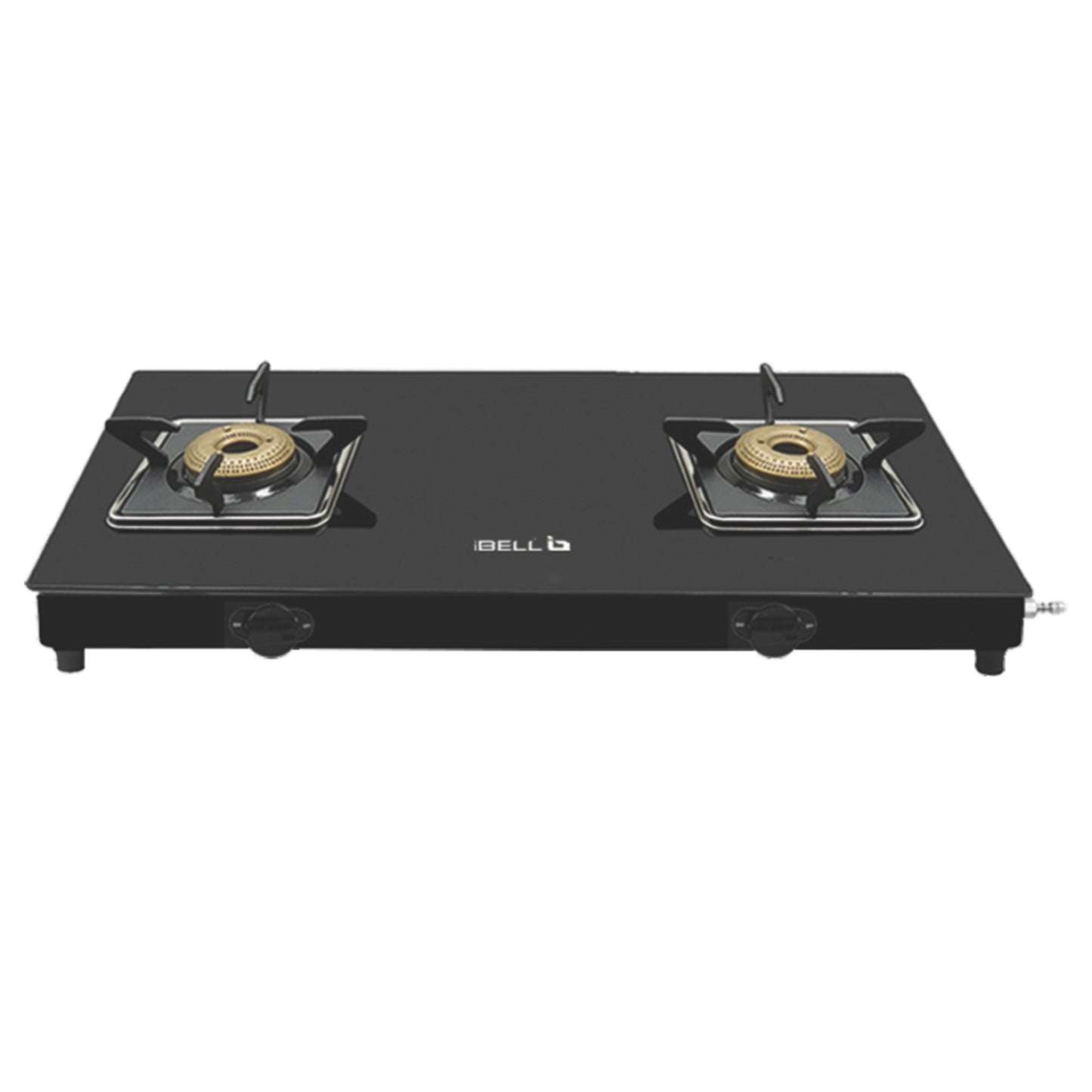 iBELL IBL 02B STAR 2 Burner Gas Stove – Glass Top Top, ISI Marked, Toughened Pan Support
