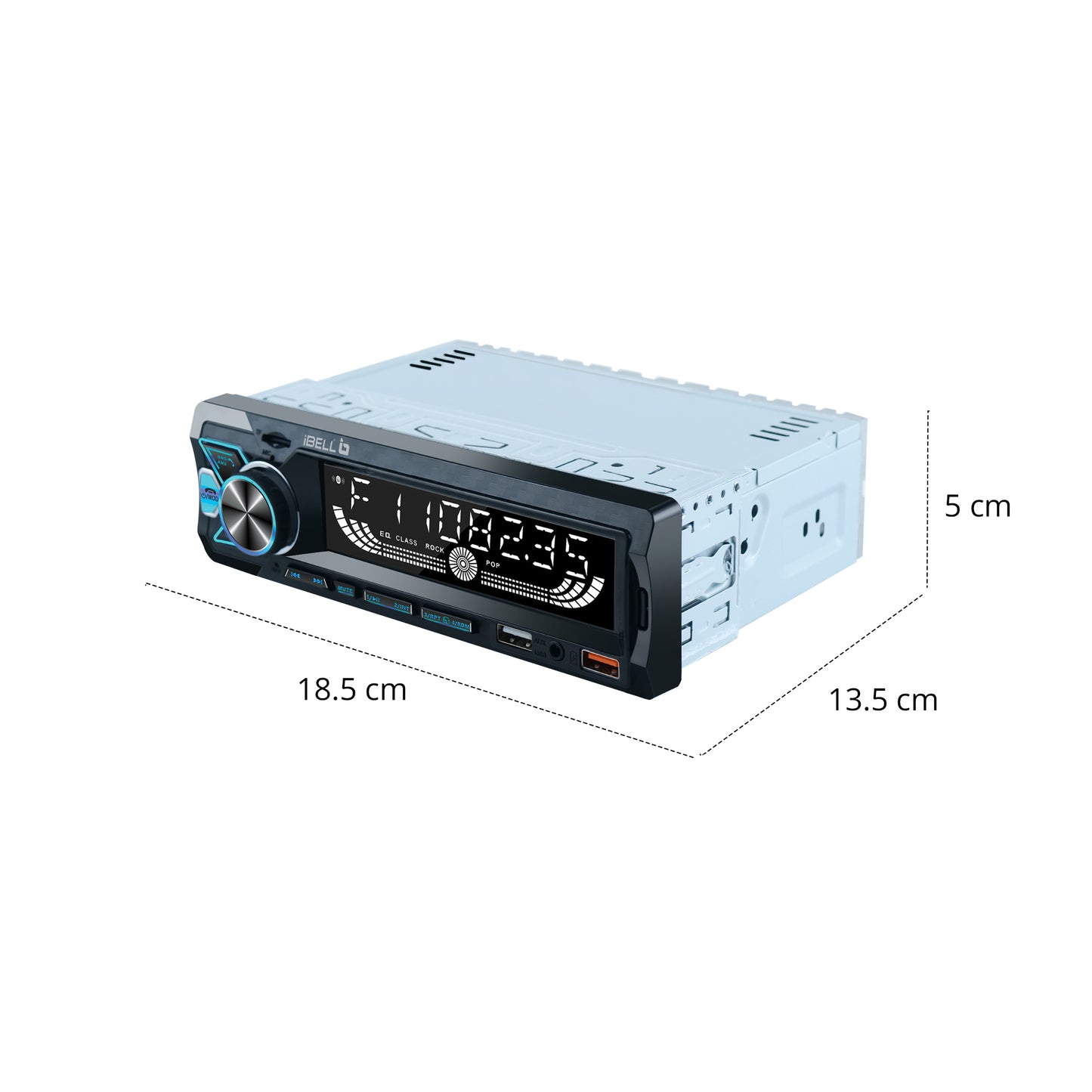 IBELL DXP 650 Car Audio System with Bluetooth, FM, Dual USB, AUX, SD Card, LCD Display Remote Control Car Audio Player