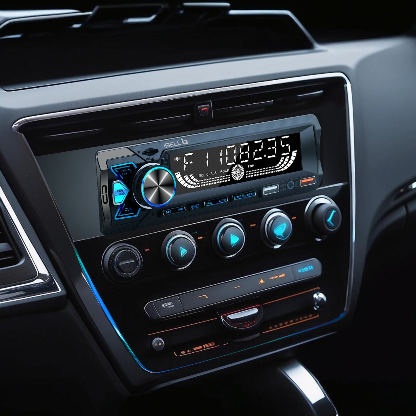 IBELL DXP 650 Car Audio System with Bluetooth, FM, Dual USB, AUX, SD Card, LCD Display Remote Control Car Audio Player