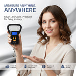 iBELL LS520M Luggage Weighing Scale, Portable, 50 KG, Hook Type with Digital LED Screen, Tare Function, Auto Power off, Data Look Function, Over Load & Low battery Indicator (Black)