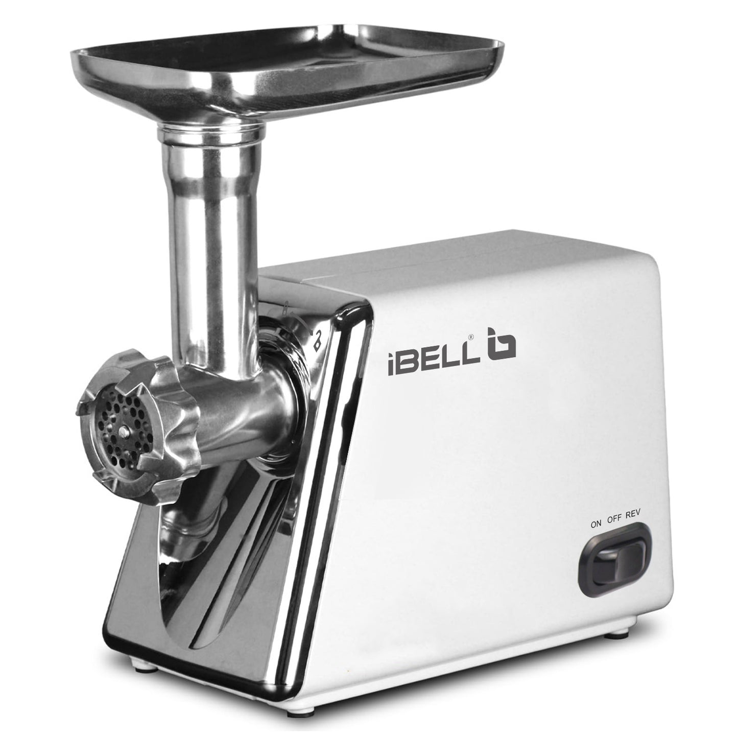 iBELL Stainless Steel Mt1750Y Meat Grinder, 1800W, Heavy Duty Mincer Machine for Mincing/Chopping Meat, Keema/Sausage/Kebab Maker (Silver)