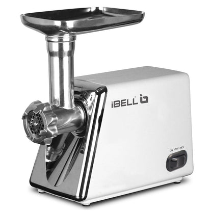 iBELL Stainless Steel Mt1750Y Meat Grinder, 1800W, Heavy Duty Mincer Machine for Mincing/Chopping Meat, Keema/Sausage/Kebab Maker (Silver)