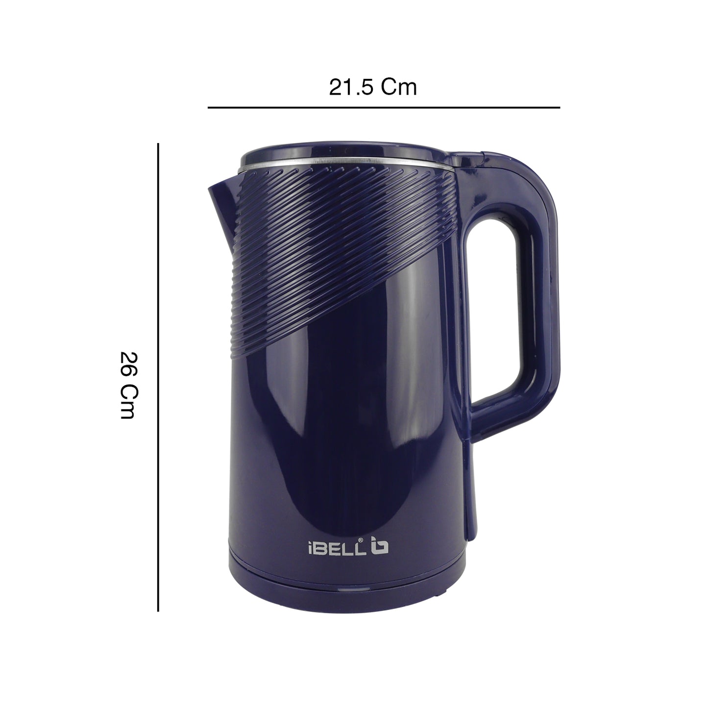 iBELL PEK20BLPLUS Premium Electric Kettle, 2 Litre, 1600W, Auto Cut-Off Feature, Stainless Steel with Insulation, 360 degree Rotating Base, Safety Lid With Locking Mechanism (Blue)