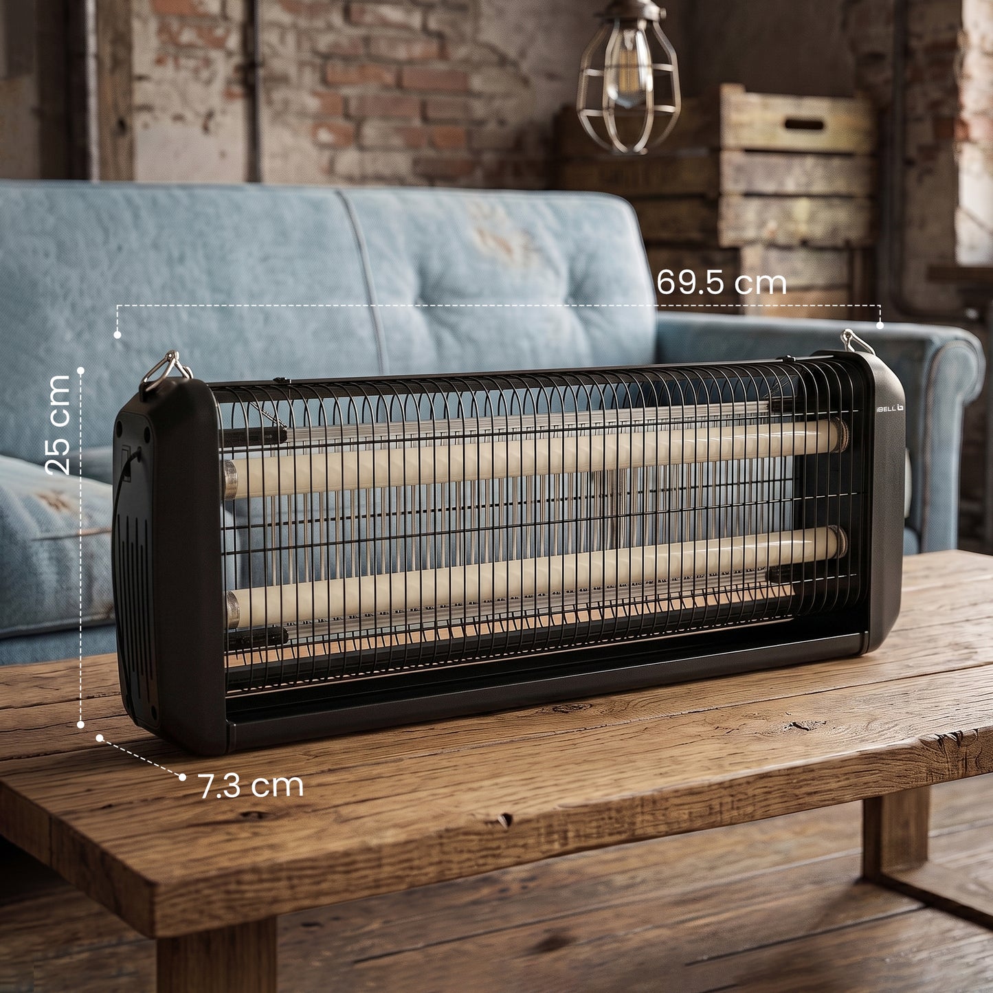 iBELL S40IK Plus 40W Electric Insect Killer with UVA Lamps, 360° Wide Grid, Detachable Collection Tray, Hanging Chain, Silent & Eco-Friendly Insect Zapper for Home, Office & Restaurant, Black