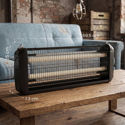 iBELL S40IK Plus 40W Electric Insect Killer with UVA Lamps, 360° Wide Grid, Detachable Collection Tray, Hanging Chain, Silent & Eco-Friendly Insect Zapper for Home, Office & Restaurant, Black