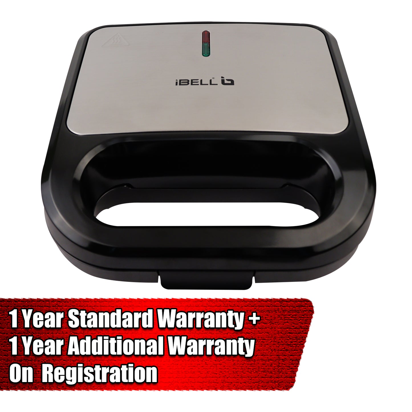 iBELL Sm3010M 3-In-1 Sandwich Maker Big Size, 1300 Watt, 2 Year Warranty, With Automatic Temperature Control And Detachable Plates For Toast/Waffle/Grill (28.5 X 25 10 Cmblack 3010)