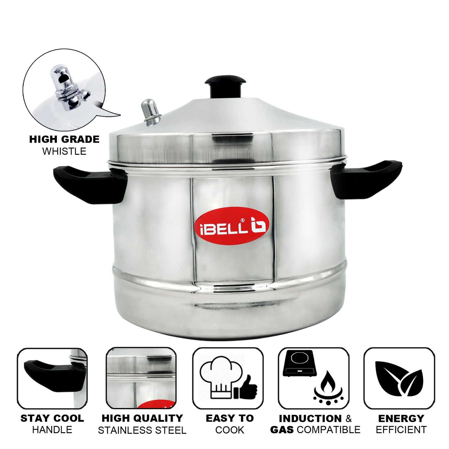 iBELL Stainless Steel 6 Plates Idly Cooker Pot,Induction and Gas Stove Compatible Idli Maker(24 Idlies)