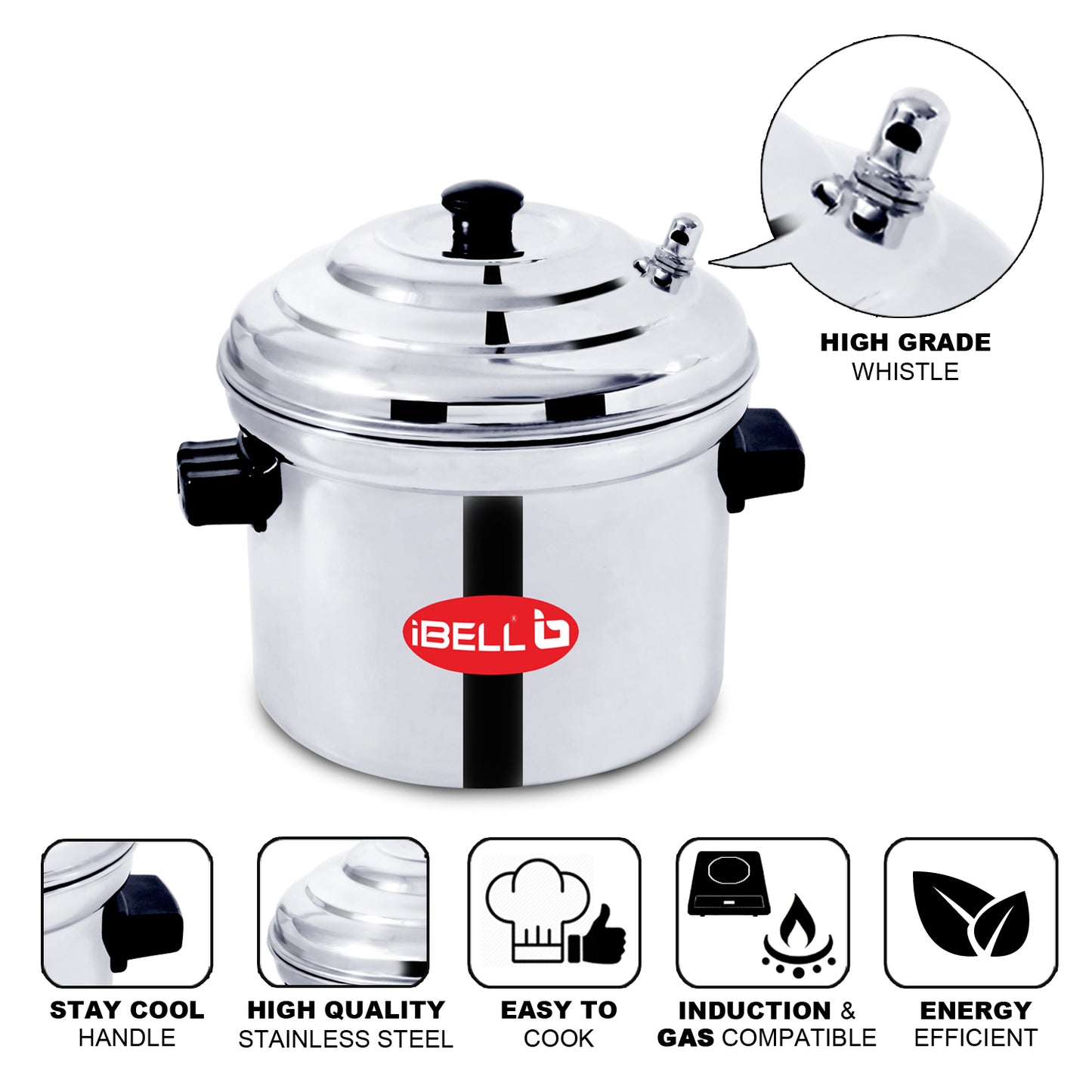 iBELL Stainless Steel 6 Plates Idly Cooker Pot,Induction and Gas Stove Compatible Idli Maker(24 Idlies)