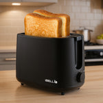 iBELL Toaster CrustoF20 Auto Pop-up Bread Toaster with Removable Crumb Tray, Auto Shutoff, Cancel Button, 7 Levels Browning Controller, Cord Storage, 750 Watts, 2 Year Warranty (Black)