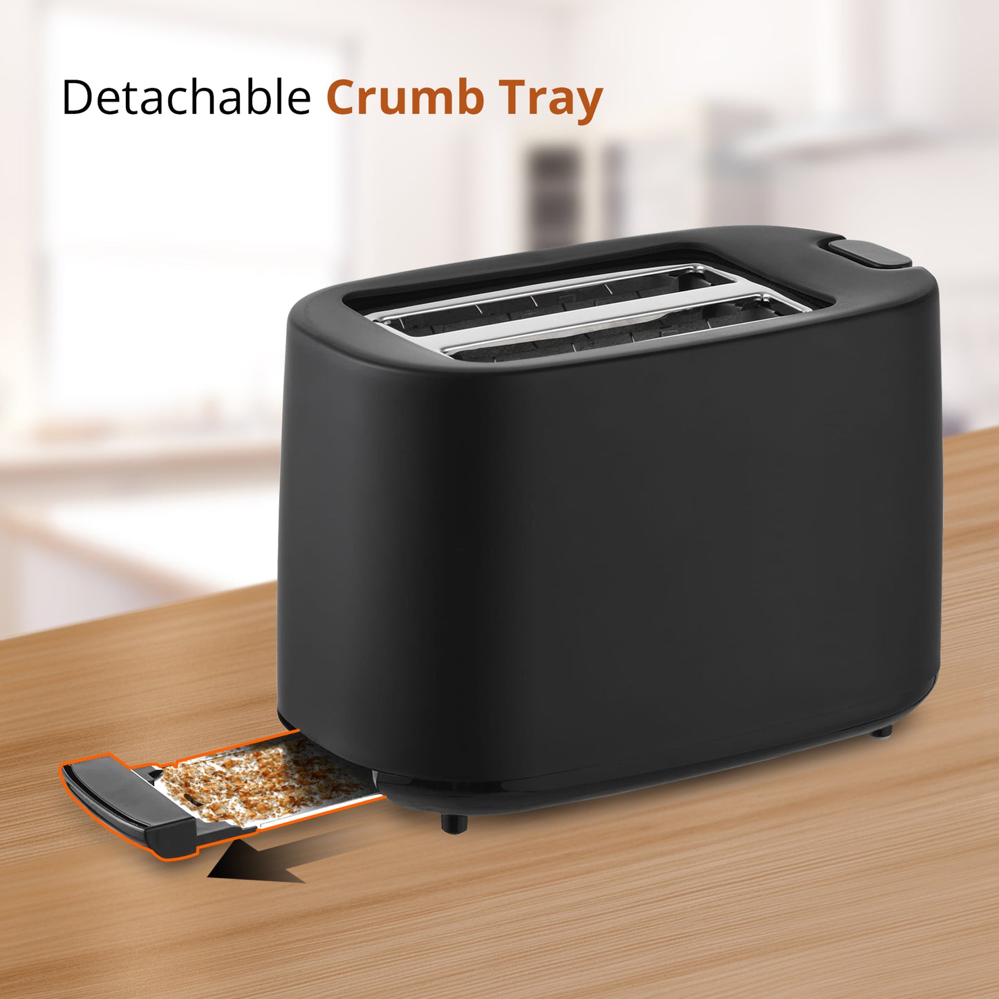 iBELL Toaster CrustoF20 Auto Pop-up Bread Toaster with Removable Crumb Tray, Auto Shutoff, Cancel Button, 7 Levels Browning Controller, Cord Storage, 750 Watts, 2 Year Warranty (Black)