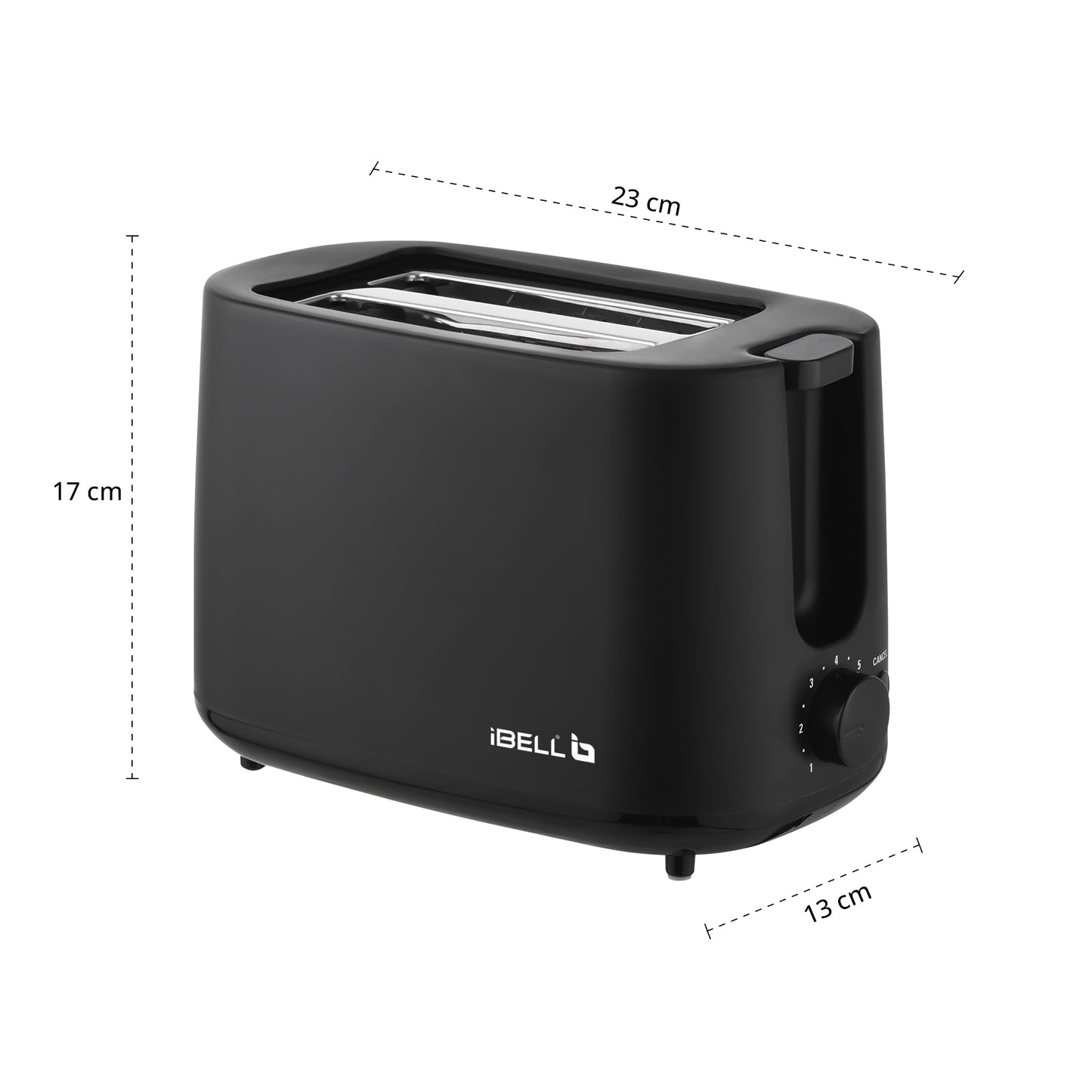 iBELL Toaster CrustoF20 Auto Pop-up Bread Toaster with Removable Crumb Tray, Auto Shutoff, Cancel Button, 7 Levels Browning Controller, Cord Storage, 750 Watts, 2 Year Warranty (Black)