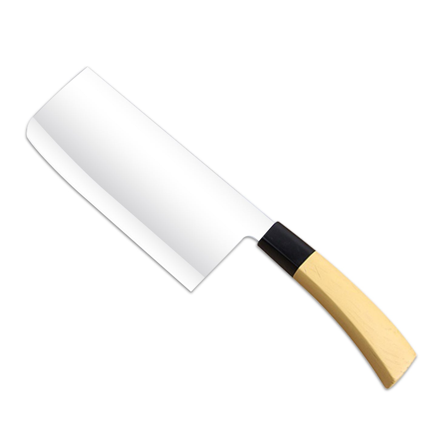 IBELL LS01 Premium Kitchen Knife with Wooden Finish Handle, Sharp Stainless Steel, Cutting Fruits, Vegetables and Meat (Silver)