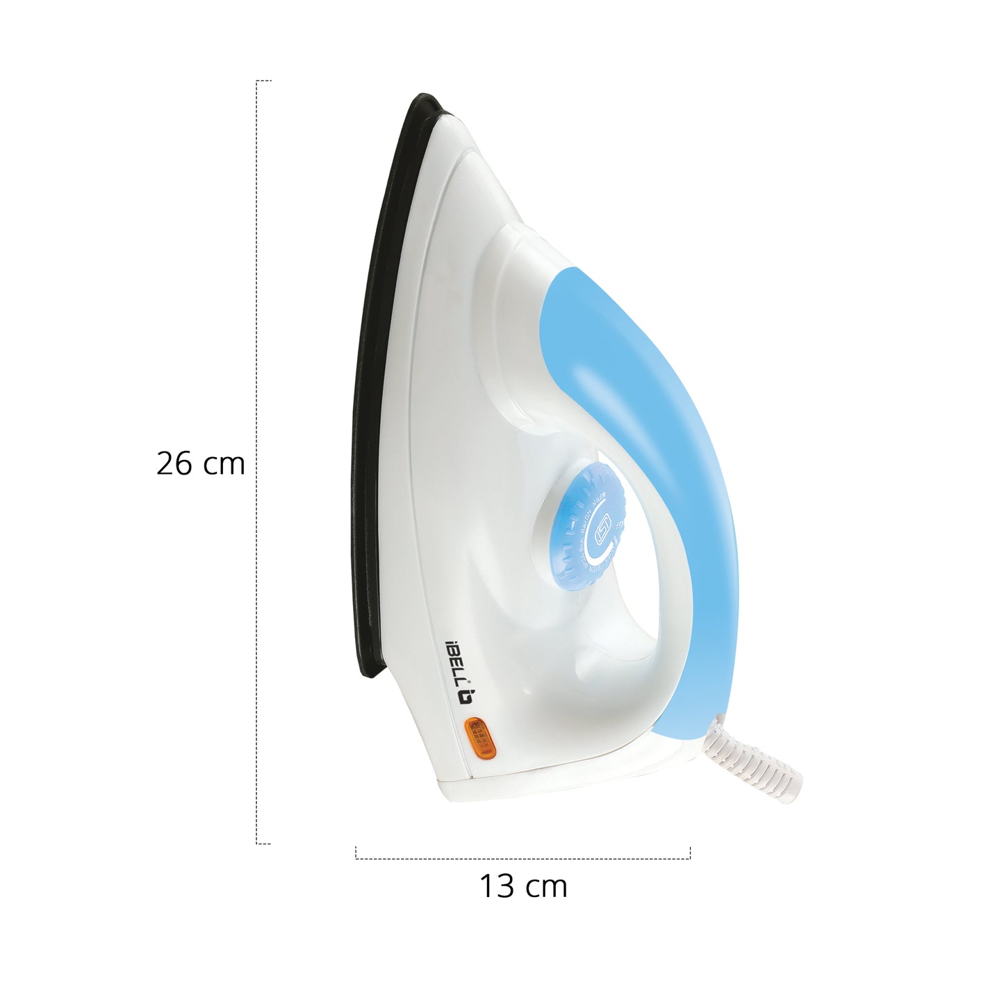 IBELL MAGIC 1000 Watts Dry Iron for Clothes with 3 Years Warranty, Non-Stick Soleplate, Adjustable Temperature Control, Shock Proof Body, Pilot Lamp Indicator, Compact and Lightweight Design