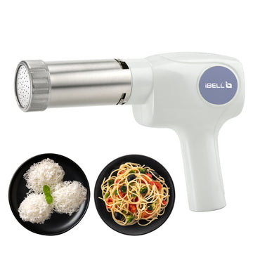 IBELL Electric Idiyappam Maker, Pasta & Noodle Maker with 6 Molds, 50Watts Power, 50 Times for Full Charge, Cordless with Rechargeable Battery(Black)