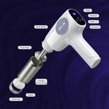 IBELL Electric Idiyappam Maker, Pasta & Noodle Maker with 6 Molds, 50Watts Power, 50 Times for Full Charge, Cordless with Rechargeable Battery(Black)