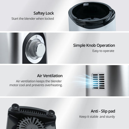 iBELL Juicer Mixer Grinder For Home, Smoothie Maker, 600W,2 Blades, 3 Modes, 5 Jars + Chopper, 100% Copper Motor, 24,000 RPM, Nutri Blender With Stainless Steel Blades (Silver)