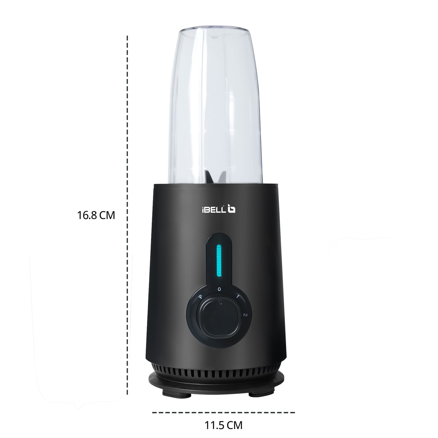 iBELL NUTRIMAX500X Nutri Blender - Smoothie Maker with 5 Jars, 2 Blades, 2 Year Warranty, 3 Modes, 600 Watts, 24000RPM, 100% Copper Motor with 5 Jars and SS Blades (Black)