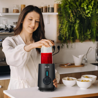 iBELL NUTRIMAX500X Nutri Blender - Smoothie Maker with 5 Jars, 2 Blades, 2 Year Warranty, 3 Modes, 600 Watts, 24000RPM, 100% Copper Motor with 5 Jars and SS Blades (Black)