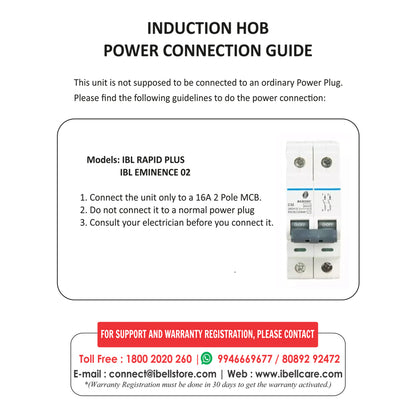 IBELL RAPID PLUS Induction Cooktop, Commercial Purpose & Heavy Duty, 3500W, Toughened Glass Top, Strong Metal Body, Auto-Off Protection, Timer Function, For Restaurants & Hotels (Silver)
