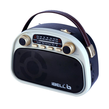 IBELL RHYTHM800 BT Portable FM Radio with Bluetooth Speaker, USB, SD Slot, MP3 Player, Rechargable Battery, Telescopic Antenna & Dynamic Speaker, 3 Band (Black)
