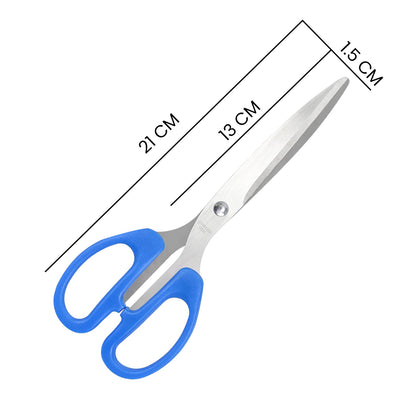 iBELL S100 Stainless Steel Scissors, Ergonomic Design, Multi-Function, Perfect for Home & Kitchen Use (Blue)