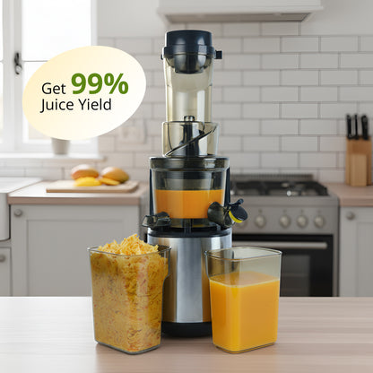 iBELL SLOW FUSION 750 Cold Press Slow Juicer 300W Silent Motor All-in-1 Fruit & Vegetable Juicer machine for home Compact Design Easy Assembly & Cleaning with 10 -Year Warranty