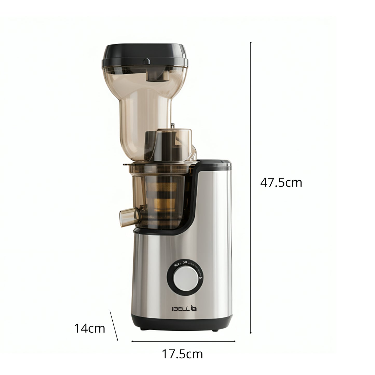 iBELL SLOW FUSION 750 Cold Press Slow Juicer 300W Silent Motor All-in-1 Fruit & Vegetable Juicer machine for home Compact Design Easy Assembly & Cleaning with 10 -Year Warranty