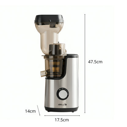 iBELL SLOW FUSION 750 Cold Press Slow Juicer 300W Silent Motor All-in-1 Fruit & Vegetable Juicer machine for home Compact Design Easy Assembly & Cleaning with 10 -Year Warranty