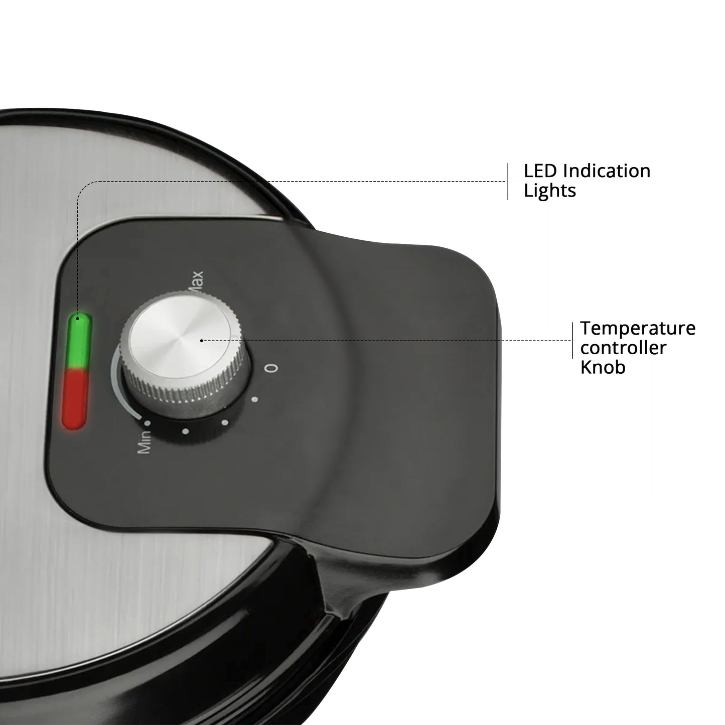IBELL WAFFLEMATE190 Waffle Maker Electric,1000W,Adjustable Temperature, Non-Stick Plates, LED Indicators, Lock System, Non-Slip Feet (Black)