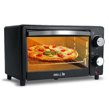 iBELL WAVE10 OTG Oven, 10 Litre, Compact Size, 1200W, Oven, Toaster, Griller, Precise Temperature & Timer Control (Black)