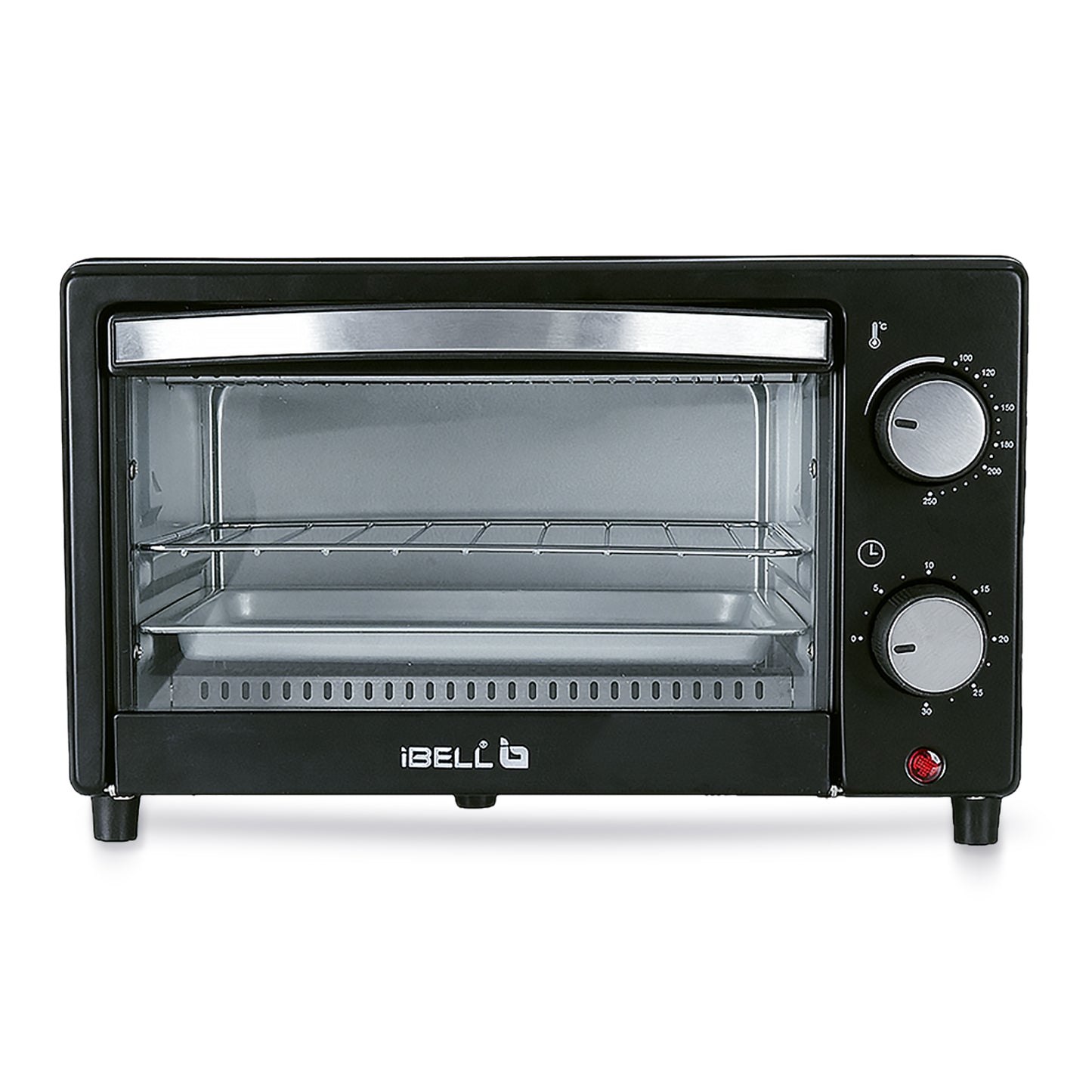 iBELL WAVE10 OTG Oven, 10 Litre, Compact Size, 1200W, Oven, Toaster, Griller, Precise Temperature & Timer Control (Black)