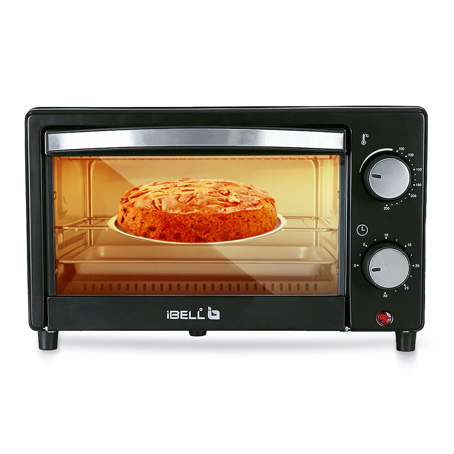 iBELL WAVE10 OTG Oven, 10 Litre, Compact Size, 1200W, Oven, Toaster, Griller, Precise Temperature & Timer Control (Black)