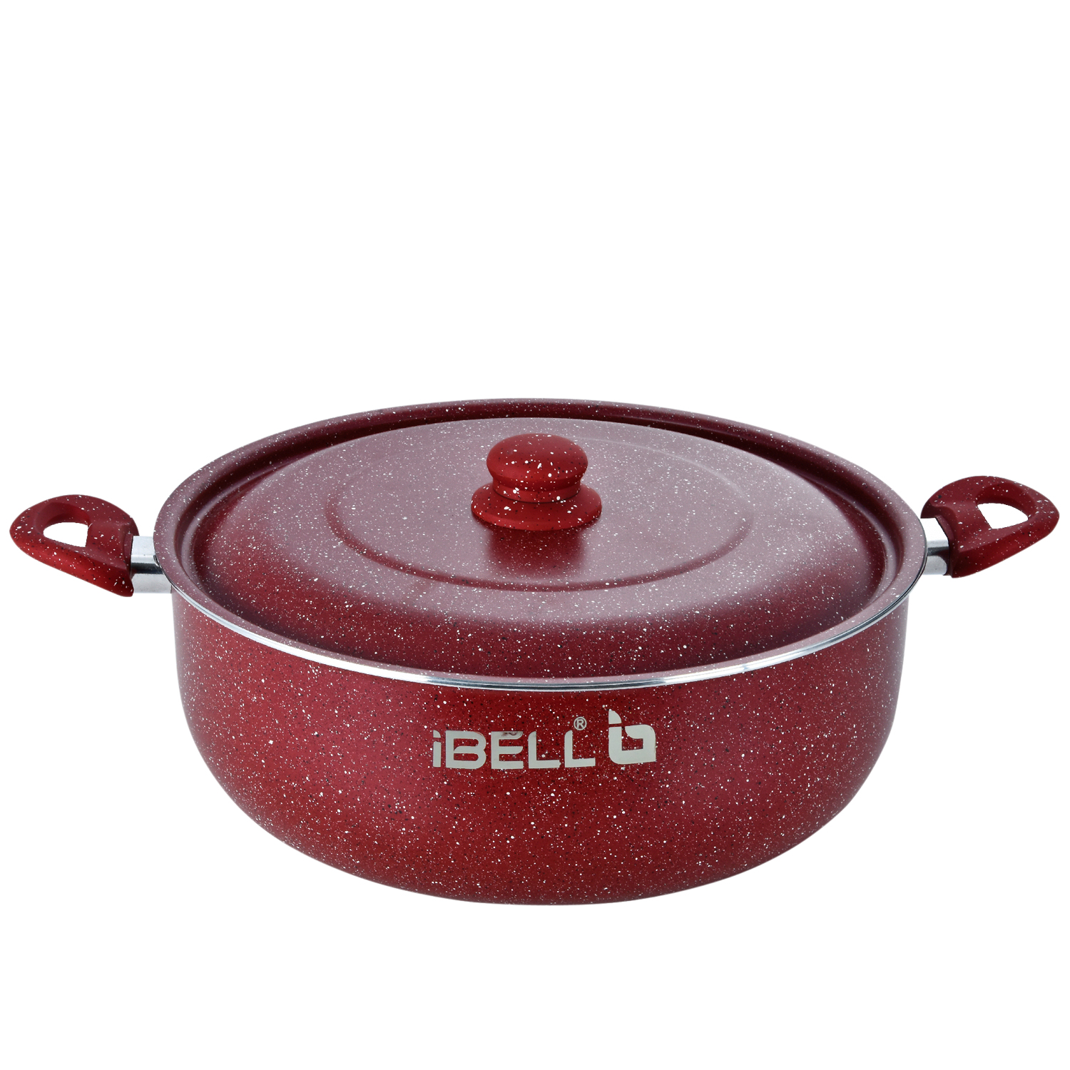 Ibell non stick coated aluminium large biriyani pot with lid 10