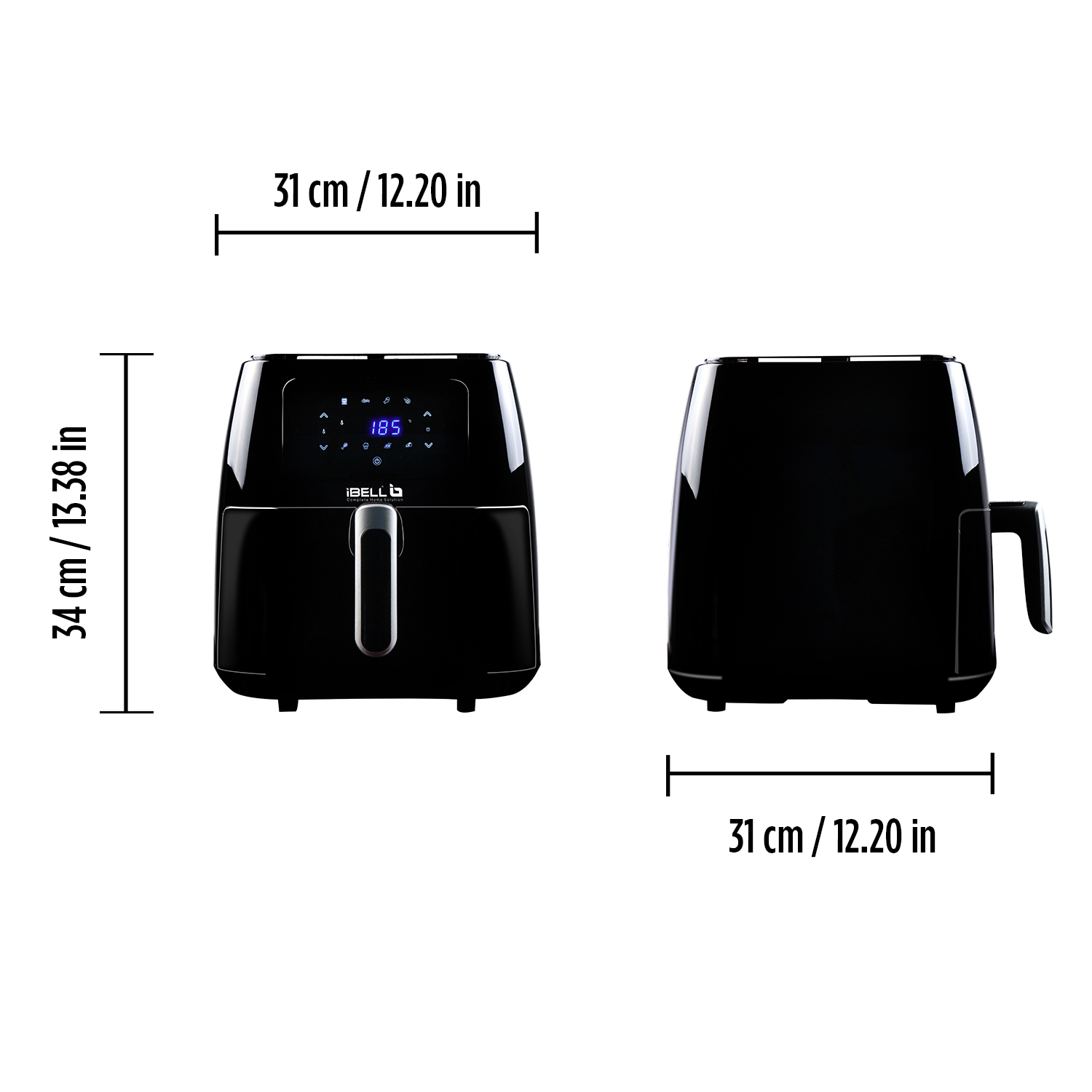 4D System Includes Recipe Book. 8 Preset Programmes Time from 5 to 90 Minutes Multifunctional Air Fryer Marble Coating 3 litres of Capacity Automatic Paddle 100-240 ºC