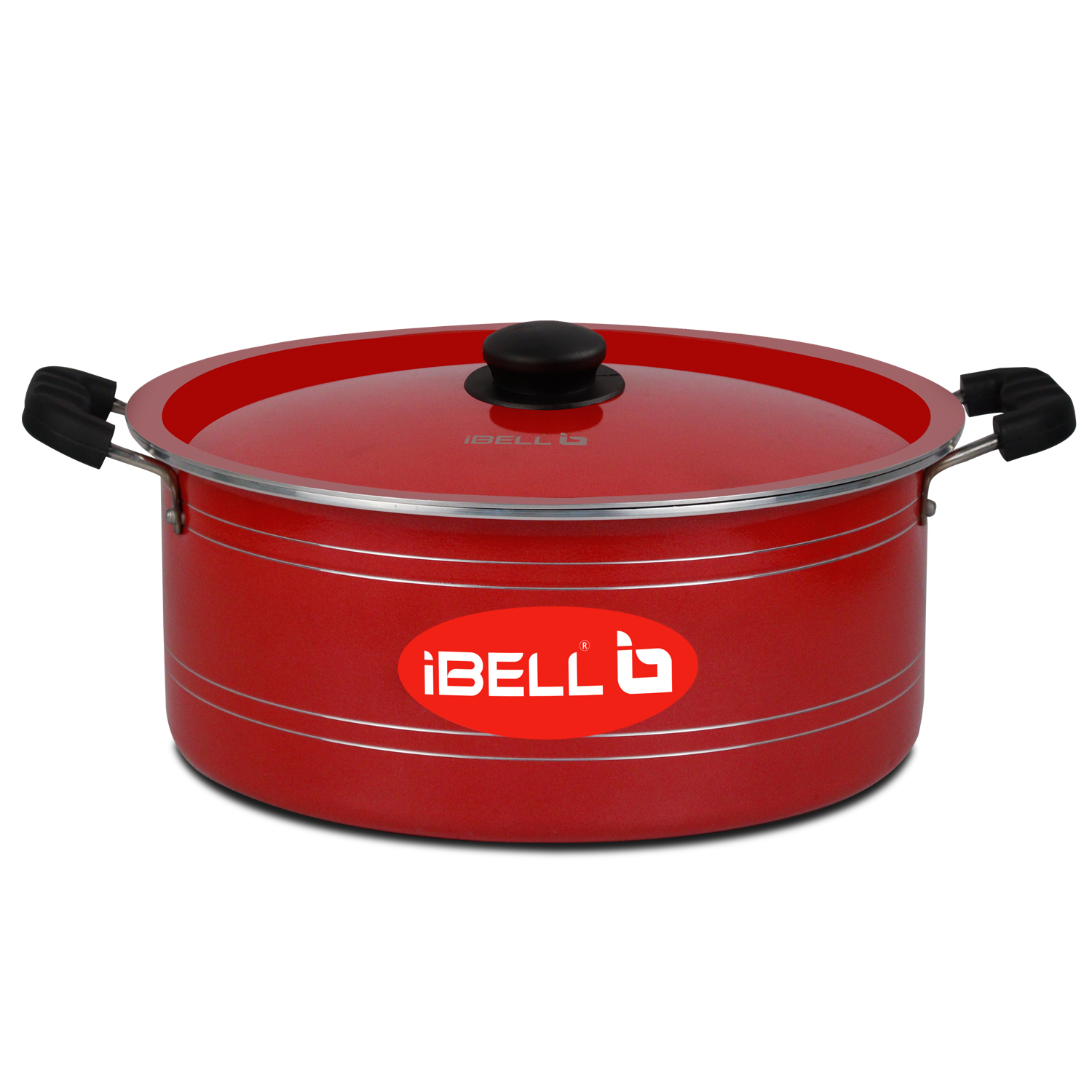 Ibell non stick coated aluminium large biriyani pot with lid 10