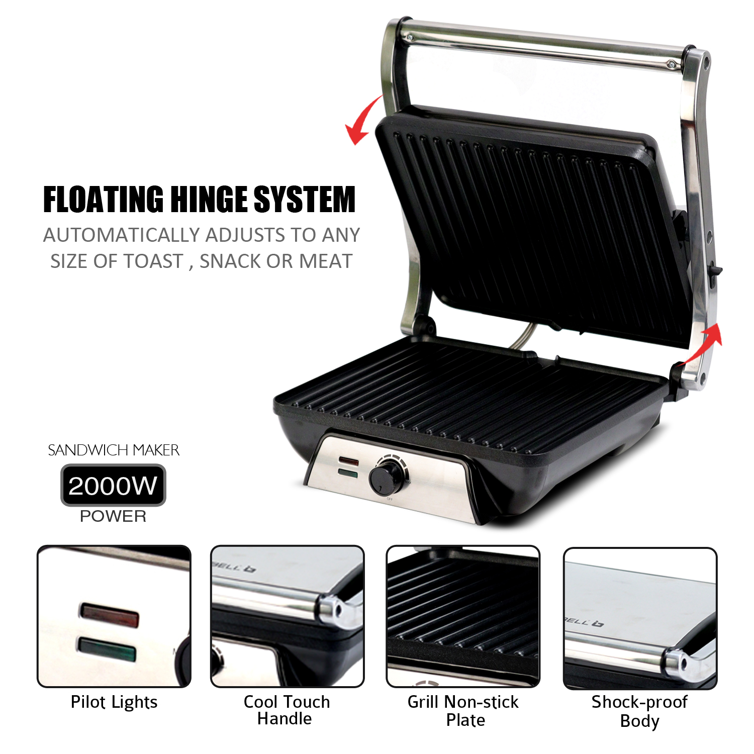 Sandwich Maker Grill and Toast Electric 
