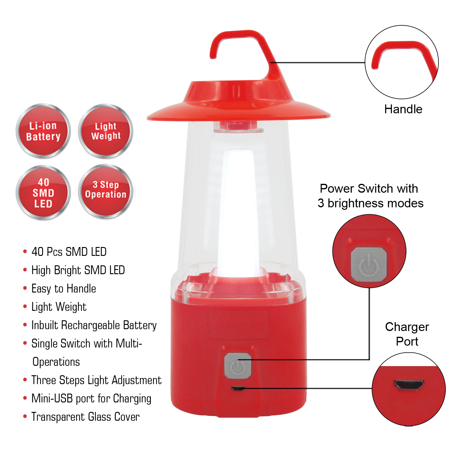 smd rechargeable emergency light