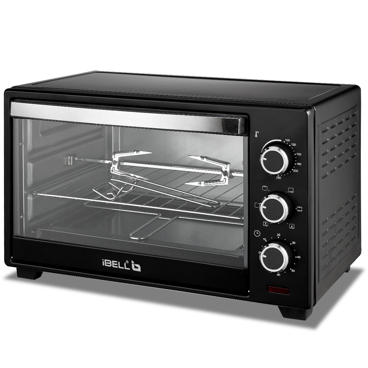 Klik officieel Sortie Ibell eo30lg 30 litre electric oven toaster grill with rotisserie 1600  watts black | iBELL Home Appliances