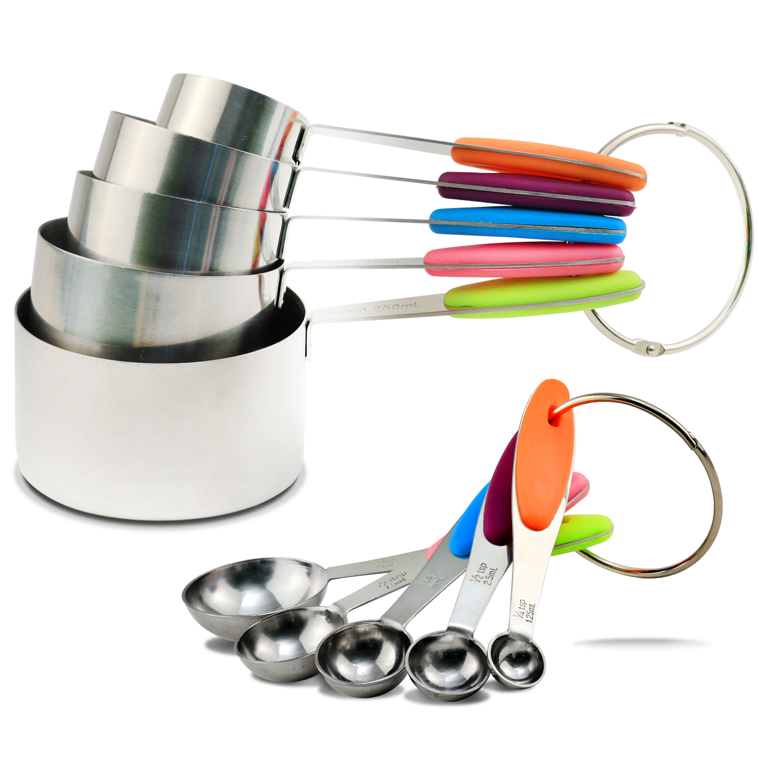 10pcs/set, Plastic Measuring Cups And Spoons Set, Kitchen Baking Measuring  Device, Kitchen Measuring Cups And Spoons Set, Perfect For Dry And Liquid I