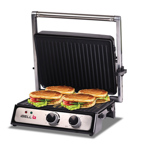 iBELL SM1201G Sandwich Maker Grill and Toast Electric, 2000W, Big Size+Free  Ship